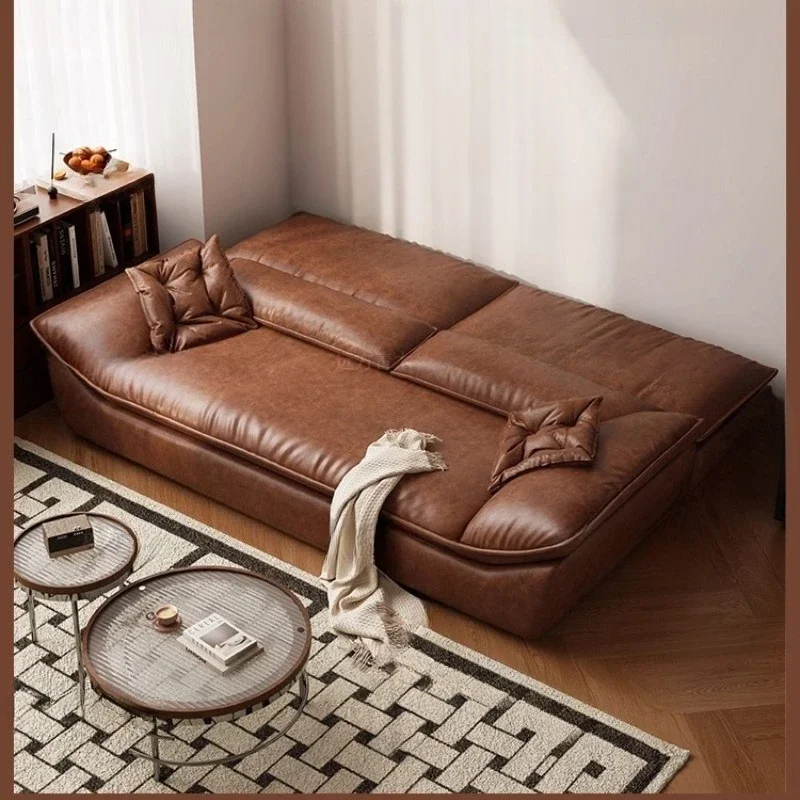 

Folding dual-purpose sofa bed living room telescopic integrated straight sofa