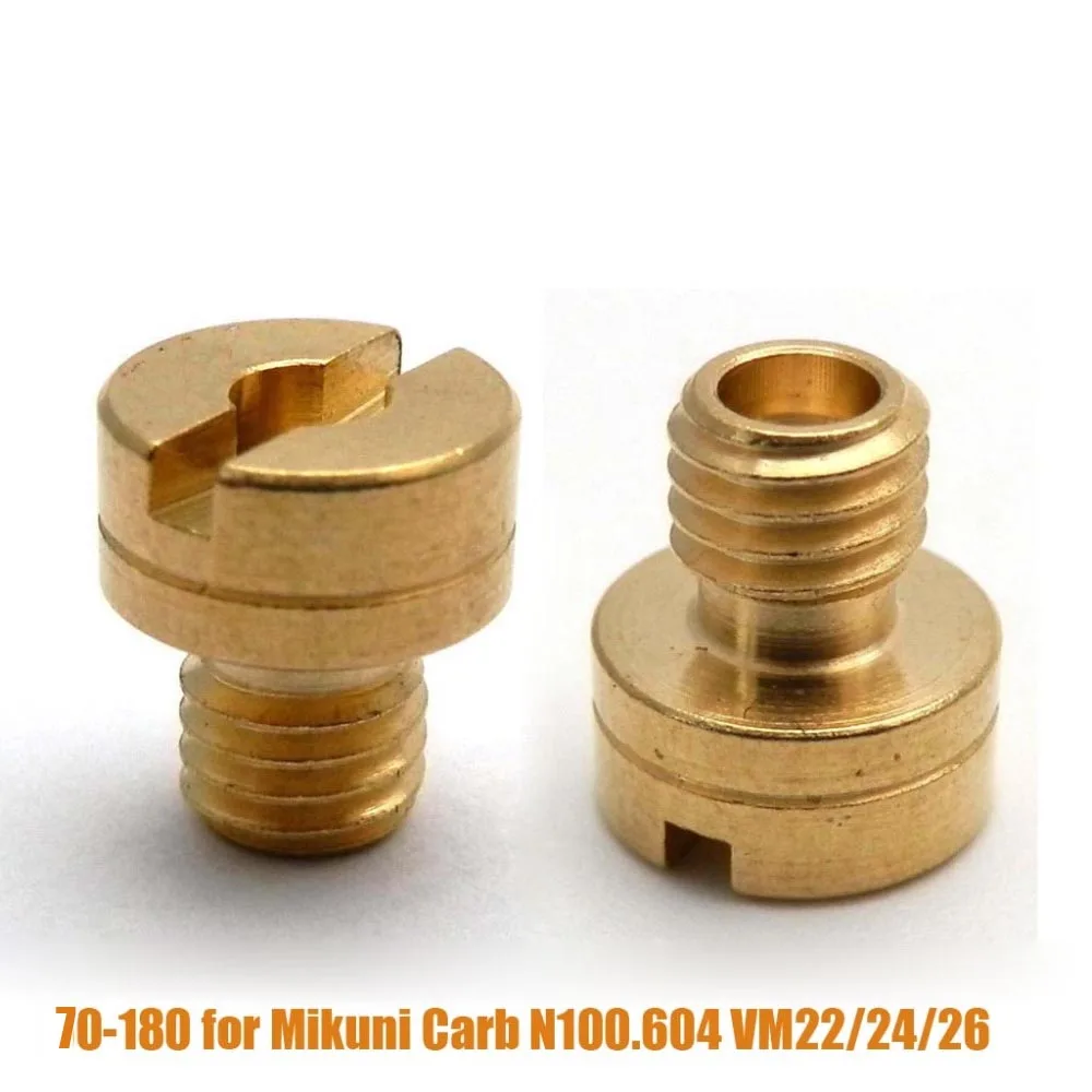 Pack of 2pcs 5mm Thread Carburetor Main Jet Round Head for Mikuni Carb VM22/24/26 Motorcycle TTR FZR Suzuki BS26/GN125/EN125