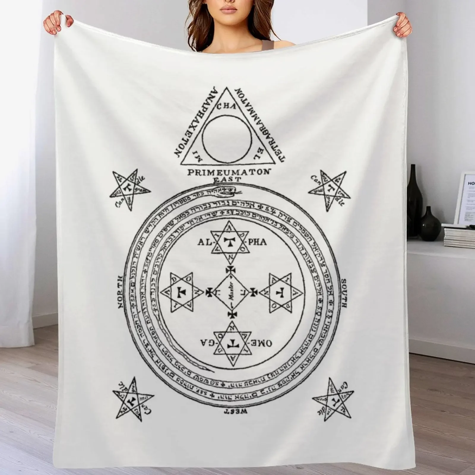 

King Solomon Magic Circle Throw Blanket Multi-Purpose Vintage Blankets