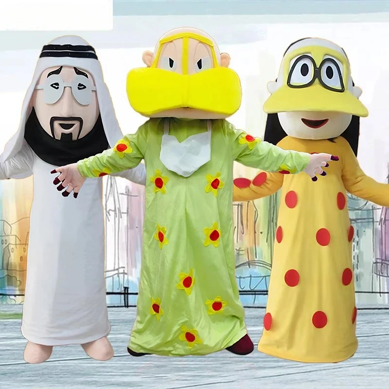 

New Arab Mascot Costume Adult Funny Cosplay Suits Middle East Local Tyrant Perform Costumes Halloween Party