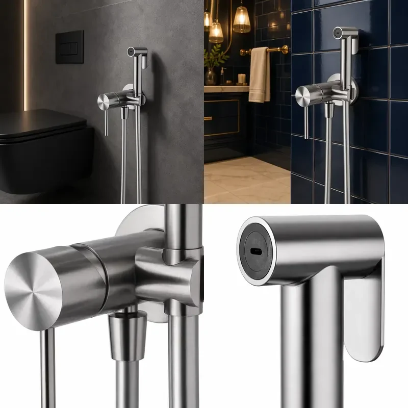 for  Commercial Hotel Hidden Wall Mounted Handheld 316 Stainless Steel Lead Free Ladies Shower Sprayer Bidet Toilet Sprayer
