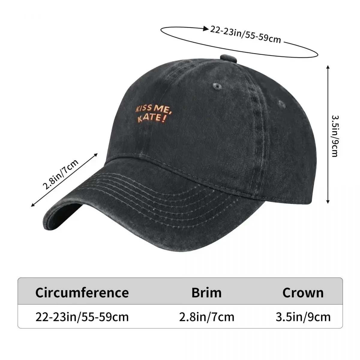 kiss me kate Baseball Cap Snapback Cap Rugby Visor Male hat Men Caps Women's