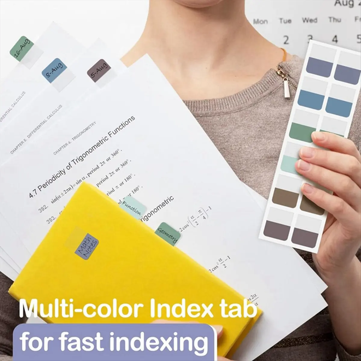Latest ABBQ-Sticky Index Tabs Multicolor Self-Adhesive Book Tabs 1 x 1.1 Inch Writable Page Tabs Transparent for NotebooksFiles