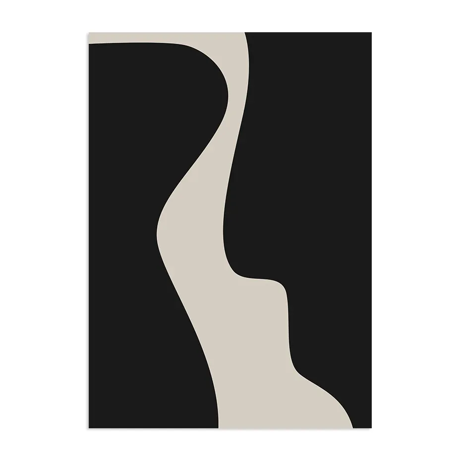 

Morandi Color Blocks Abstract Geometric Flowing Lines Unframed Canvas Painting Posters For Living Room Bedroom Wall Art Decor