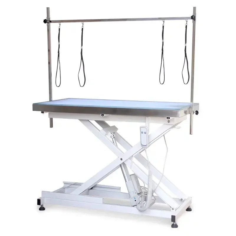 

z Factory Price Electric Pet Grooming Table Foldable Stainless Steel Dog Grooming Electric Table with LED