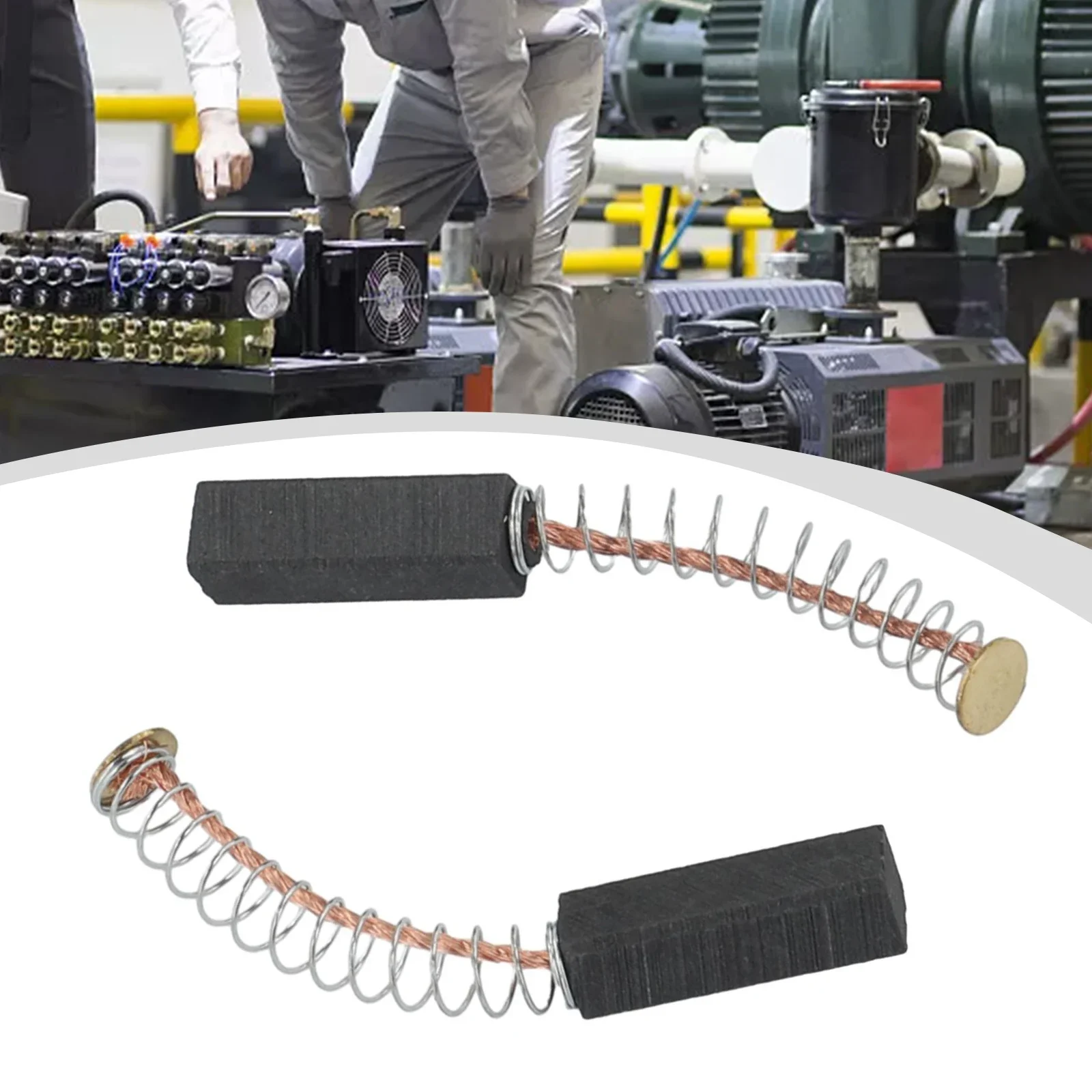 

Electric Motors Carbon Brushes Replacement Wide Variety Use Carbon + Metal Part 20mmx6mmx5mm 25mm Spring 2pcs High Quality