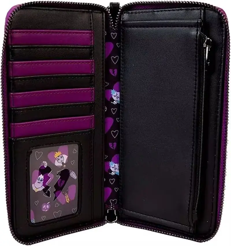 Loungefly ديزني الأشرار لعنة قلوبك البريدي حول السوار المحفظة على ظهره محافظ ديزني حقائب مدرسية أنيقة هدية