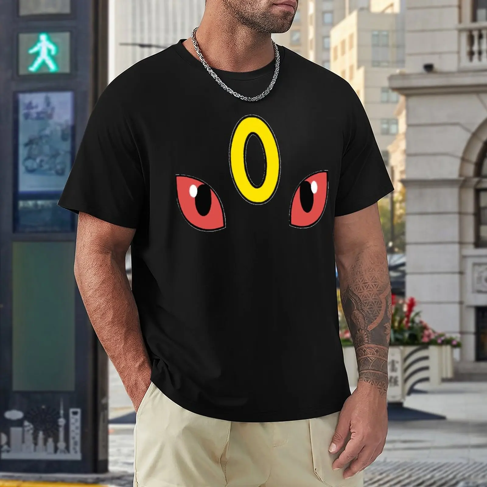 Umbreon Eyes T-Shirt plain t-shirt Anime t-shirt man clothes mens t shirt graphic