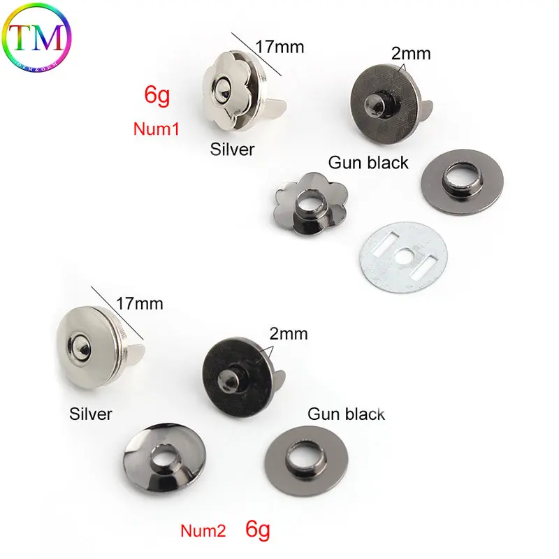 10-50 Stuks Metalen Drukknopen Kleding Knopen Sluiting Druk Op Stud Magnetische Knoppen Diy Lederen Ambachtelijke Kleding Accessoires