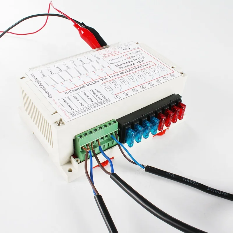 unique TYTXRV DC12V 30A 8 Gang RV Control Panel With Power Supply 8 Gang Controller Liquid Level Sensor for Car Truck Boat UTV R