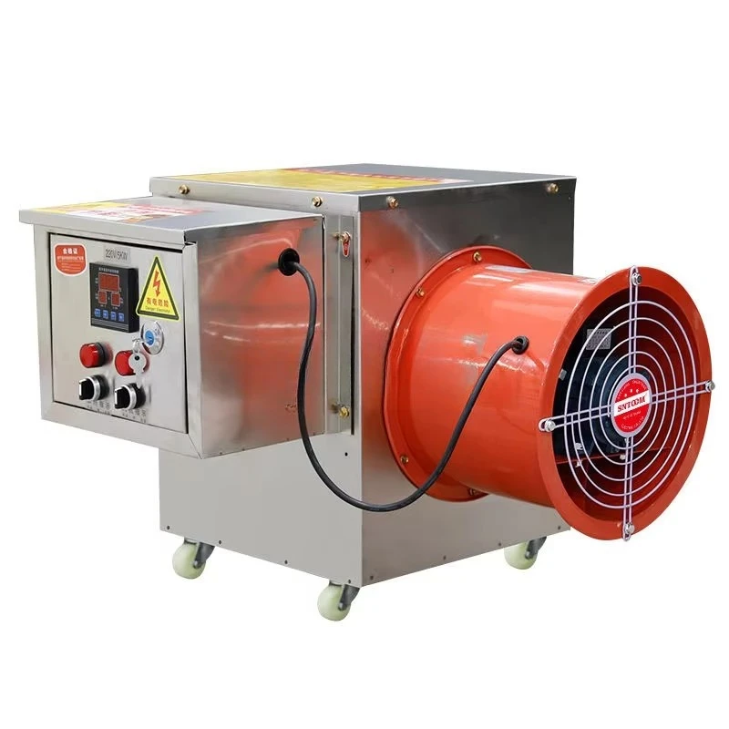 Industrial electric hot air heater stainless steel 380V new suitable for poultry farms, greenhouses, restaurants,