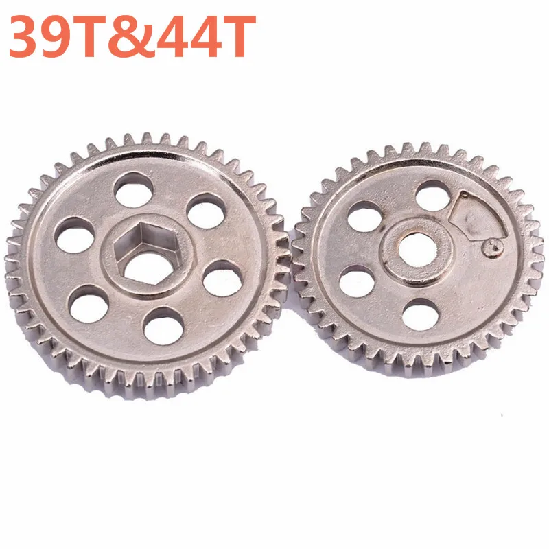 2Pcs/Lot RC Spare Parts 02040 02041 HSP Metal Steel Diff.Main Gear (44T)&(39T) For 1/10 Scale Models On Road Car Nitro Power