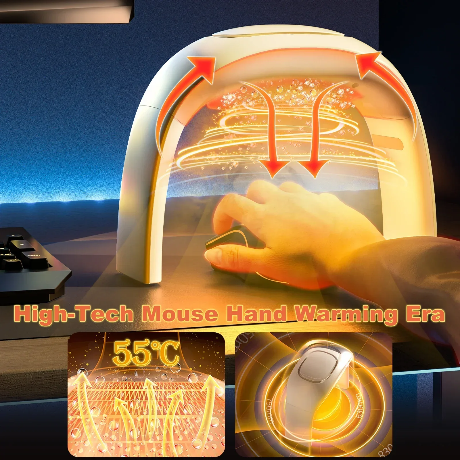 

Eary Heated Mouse Pad Hand Warmer 110V Heated Desk Warmer for Office Gaming Adjustable Temperature Desktop Warmer for Kids Women