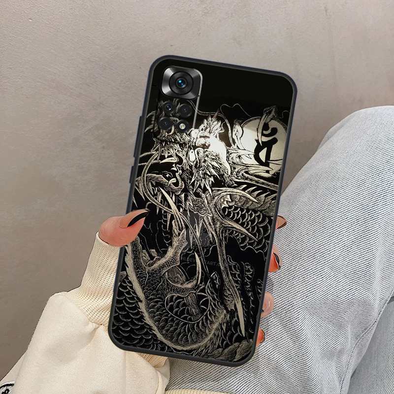 Yakuza Dragon Tattoo Case For Xiaomi Redmi Note 12 11 8 9 10 Pro 11S 10S 9S Redmi 12C 10C 9A 9C 9T Back Cover