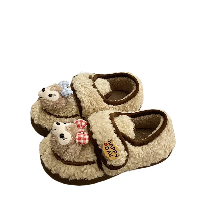Fur Slippers Autumn and Winter New Warm Casual Cotton Shoes