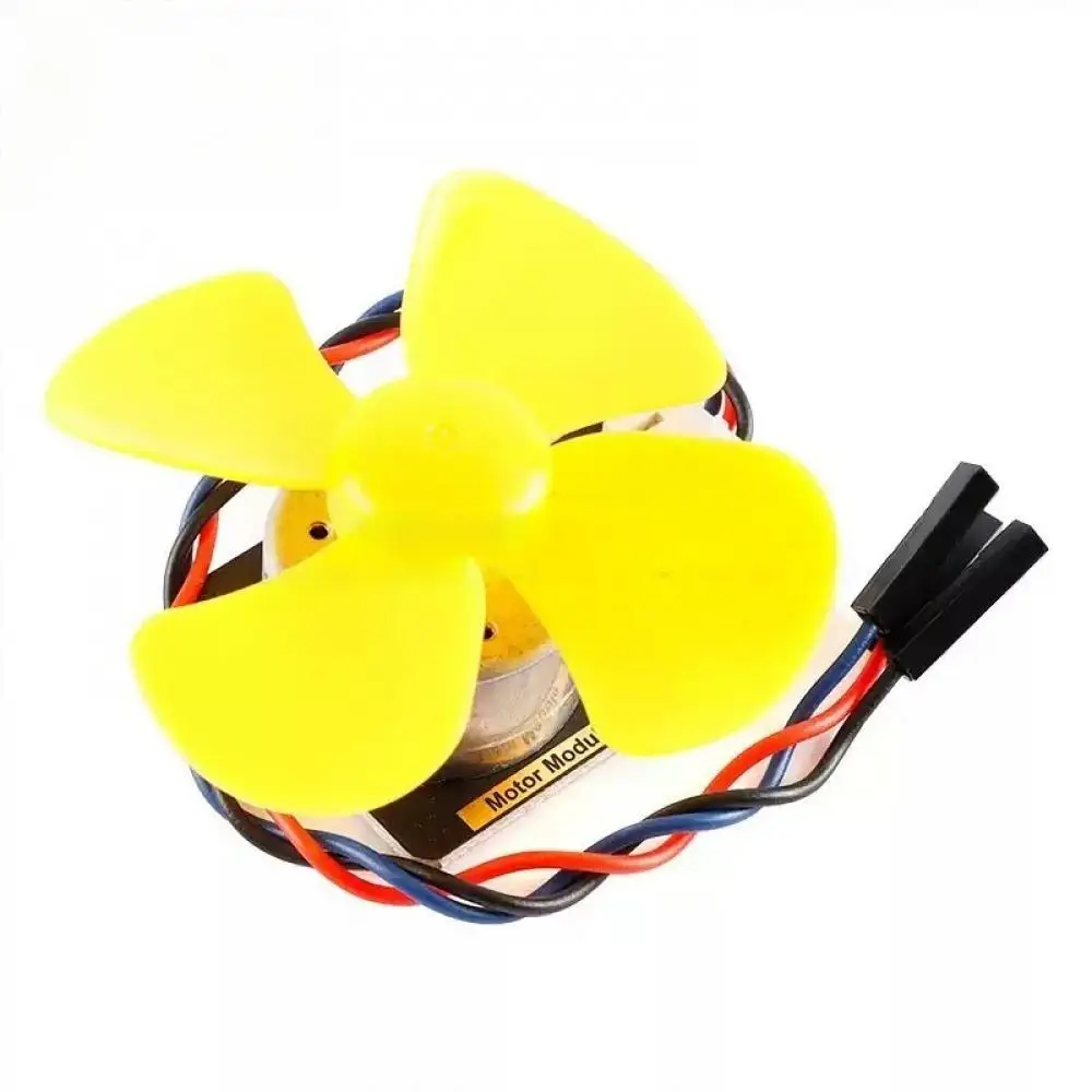 Fan Motor Module DC Motor With Fan Blades PWM Speed Control Small Fan Module PH2.0-3Pin Interface 3.3-5V 3500RPM Fan Module