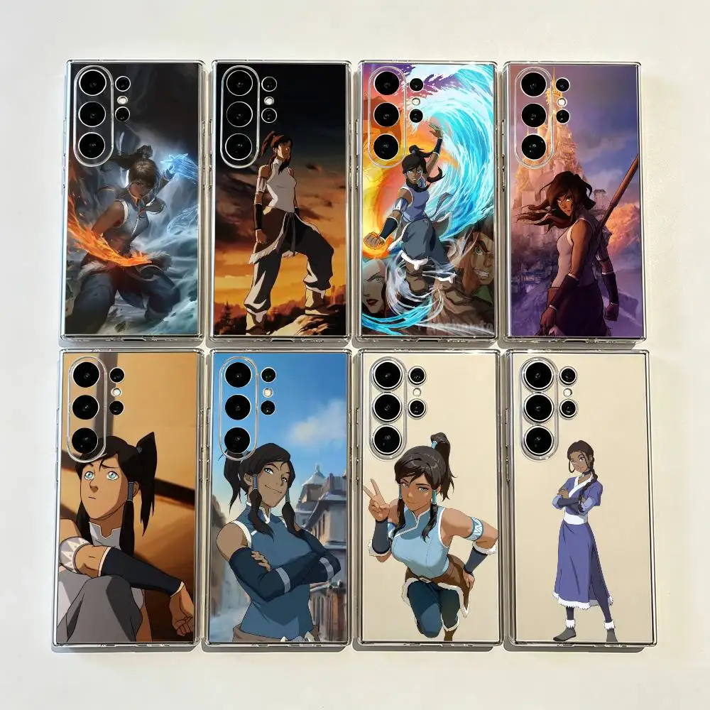 Korra Simple Transparent Printed Phone Case for Samsung Galaxy  S26/S25/24/23/22/30/21/10/9,Ultra,Plus