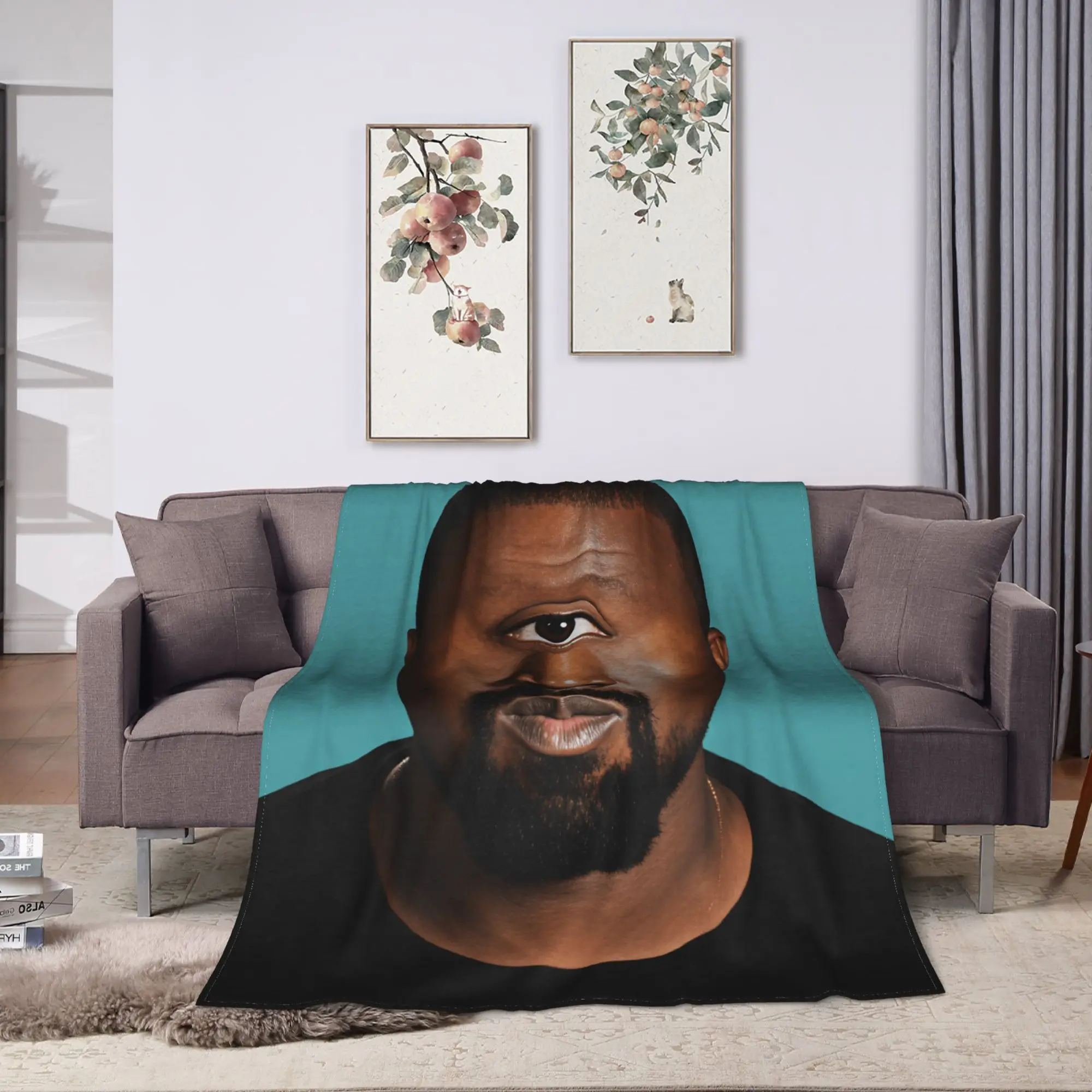 Kanye West Meme Warm Soft Blanket  Girls Boys Plush Throw Blanket Fluffy Home Decor Flannel Bedspread Sofa Bed Cover