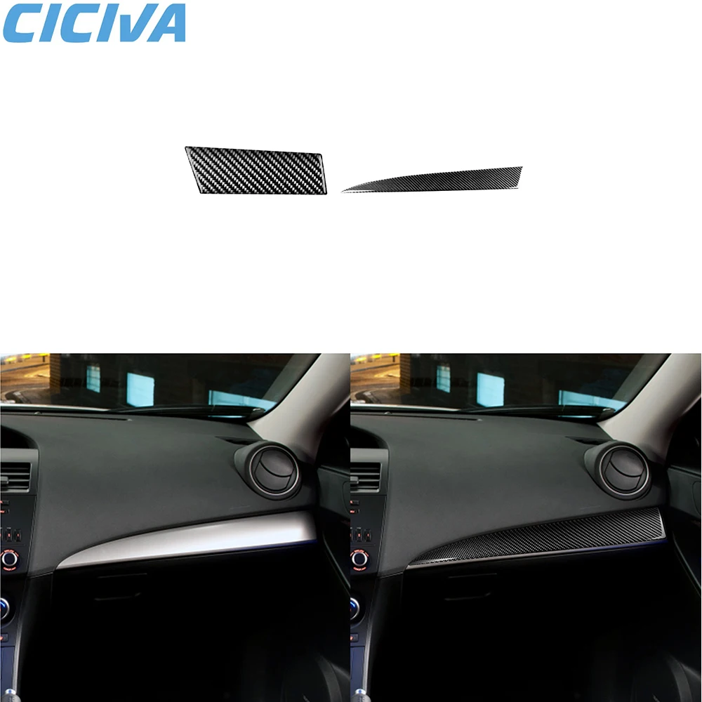 

For Mazda 3 Axela 10-13 Mazdaspeed 3 Dashboard Sides Trim Set B Car Interior Real Carbon Fiber Stickers modification Accessories