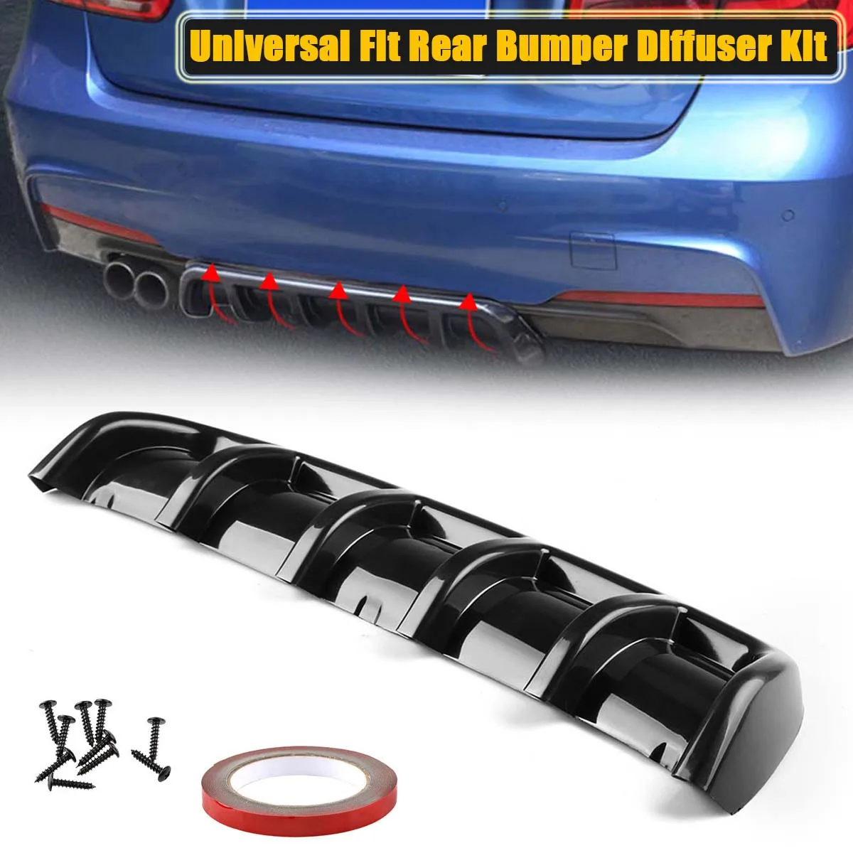 

Black Shark Rear Diffuser Universal Bumper Cover Trim Fin Spoiler Lip Deflector Protection Body Kit Guards Car Accessories