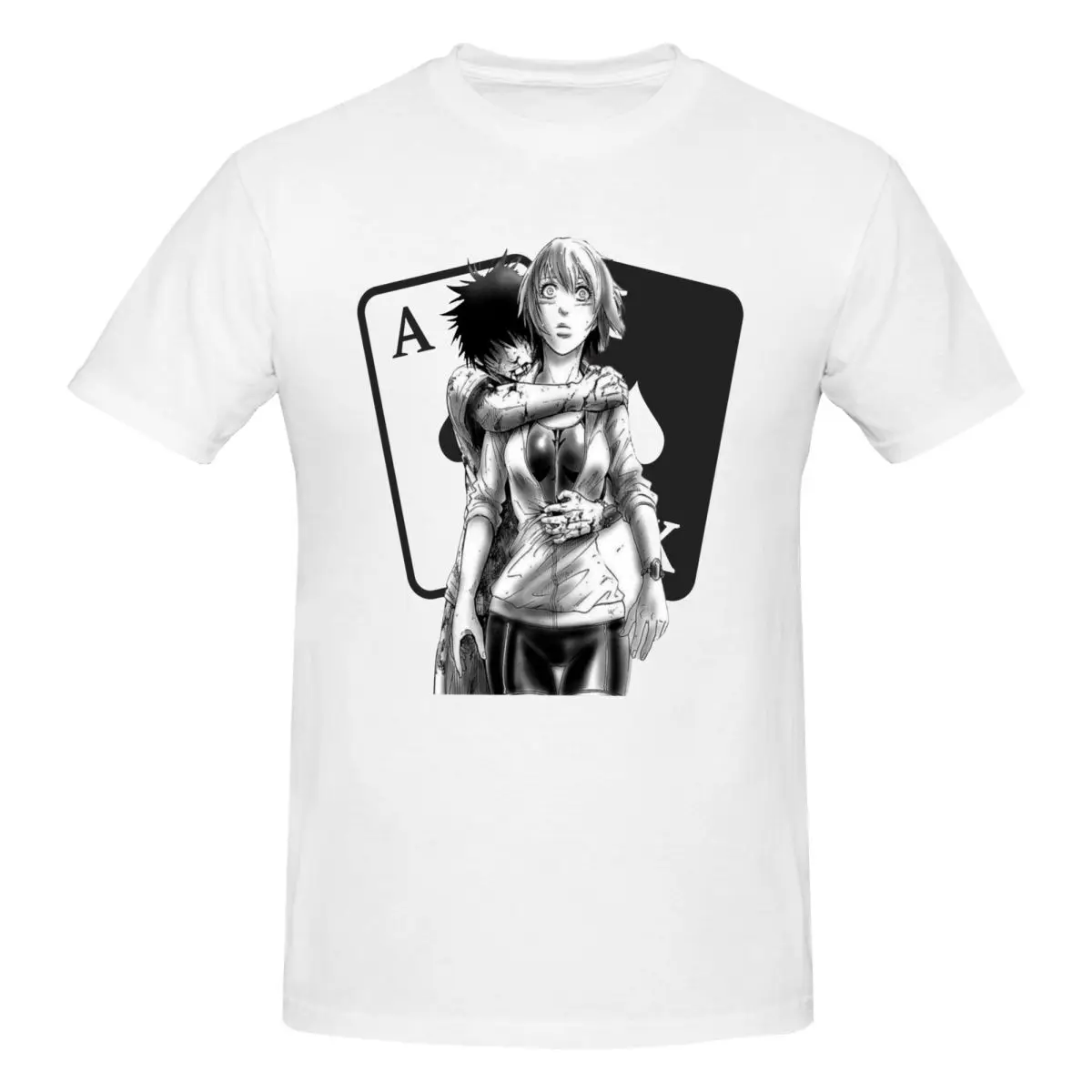 Men Alice In Borderland Anime Awesome T Shirt Streetwear Oversized Cotton Sleeve Tee Shirt