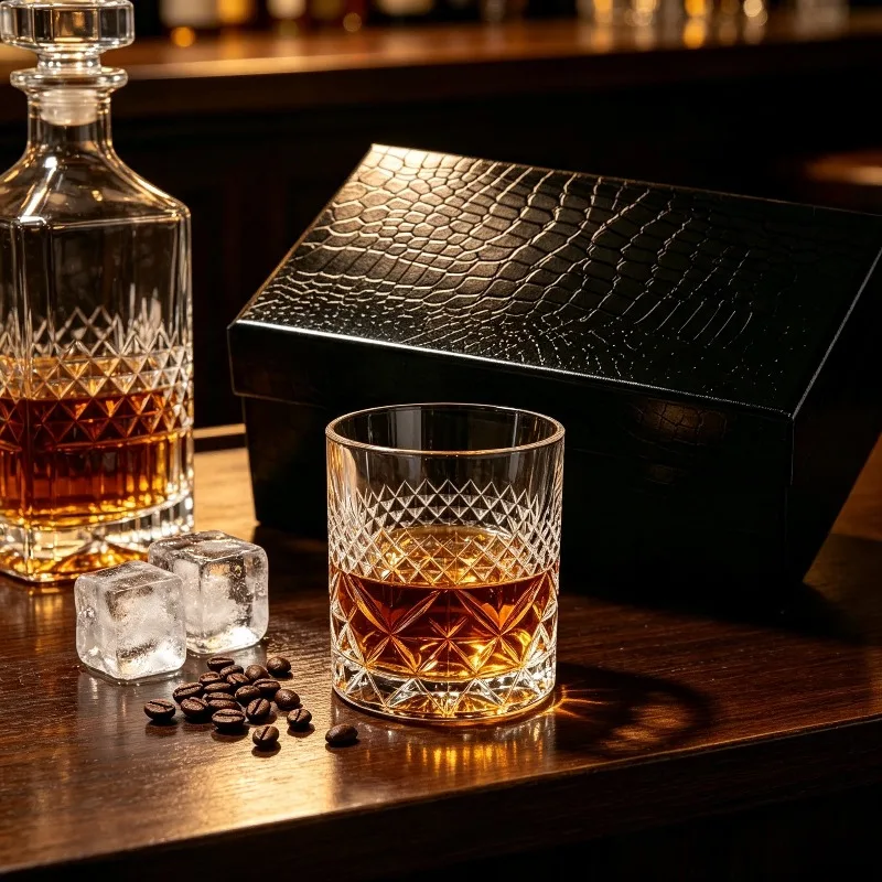 10Oz Old Fashioned Whiskey Glasses Set Cocktail Rocks Bulk Bourbon Glass,Cocktail Rocks Glasses for Bar Home,Gift for Men Father
