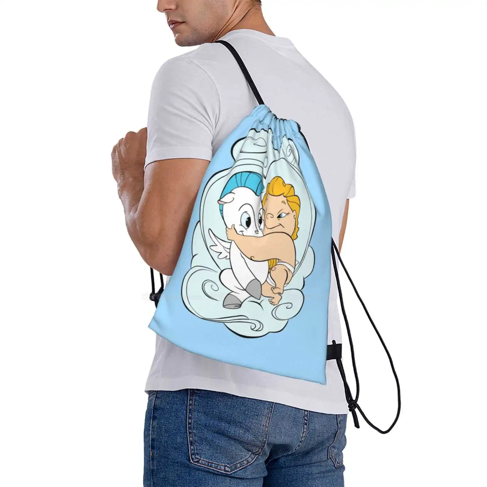 Friends: Hercules & Pegasus Hot Sale Schoolbag Backpack Fashion Bags Hercules Pegasus Greece Cartoon Friend Cute Baby Dream