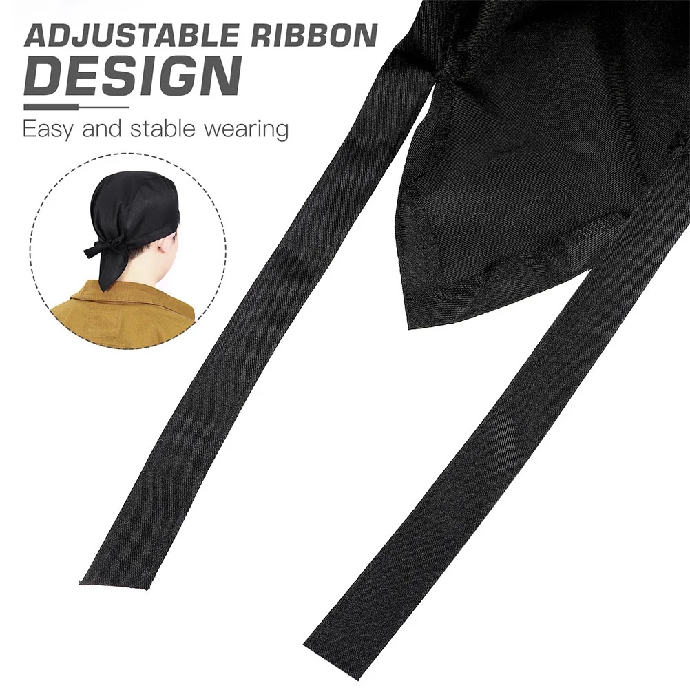

8Pcs Black Chef Hats Elastic Comfortable Cooking Cap Kitchen Work Hat Unisex Restaurant Accessories