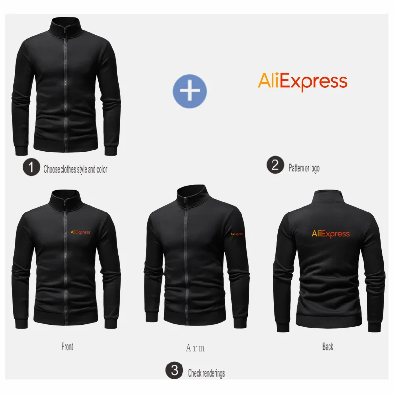 Felpe con cappuccio Casual da uomo con Logo personalizzato giacche con cerniera Cardigan cappotto sportivo con cappuccio Pullover felpe Dropshipping