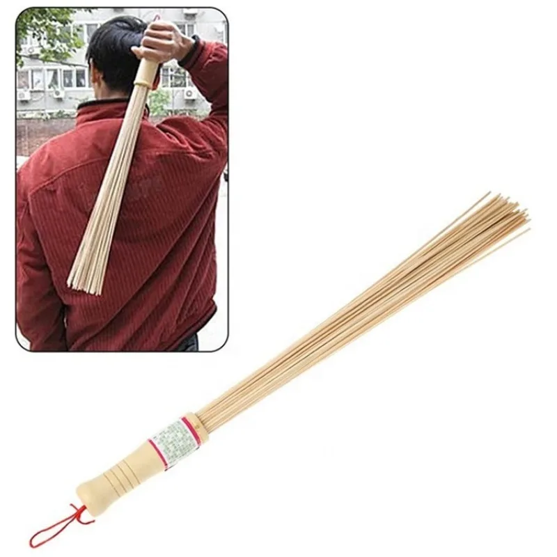 1pc Natural Bamboo Pat Fitness Sticks Massage Relaxation Masseur Hammer Stick Sticks Fitness Pat Environmental Wooden Handle