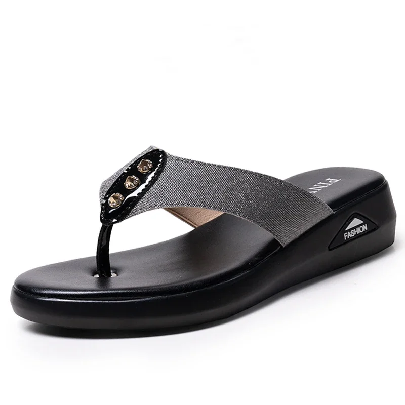 Womens Flip Flops Summer Casual Outdoor Sandals Indoor Bathroom Slippers Women Platform Shoes Beach Slippers Womens Shoes