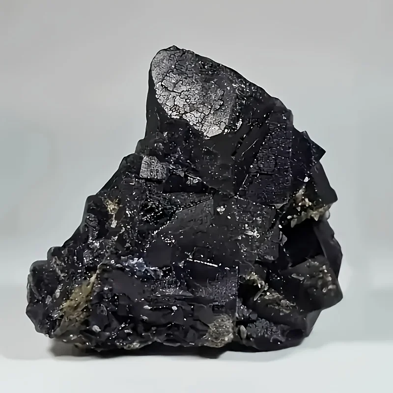 1pc Natural Black Rose Fluorite | Reactive under Blacklight, Raw Mineral Specimen with Vibrant Purple Fluorite & Clear Quartz