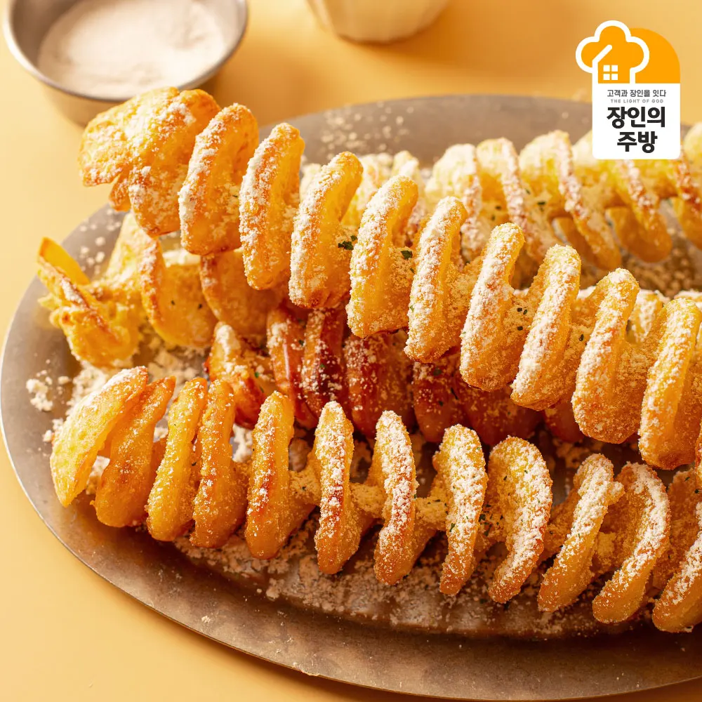 [منطقة راحة شيونان] بطاطس حلزونية بصل (10 قطع) + توابل 4 قطع