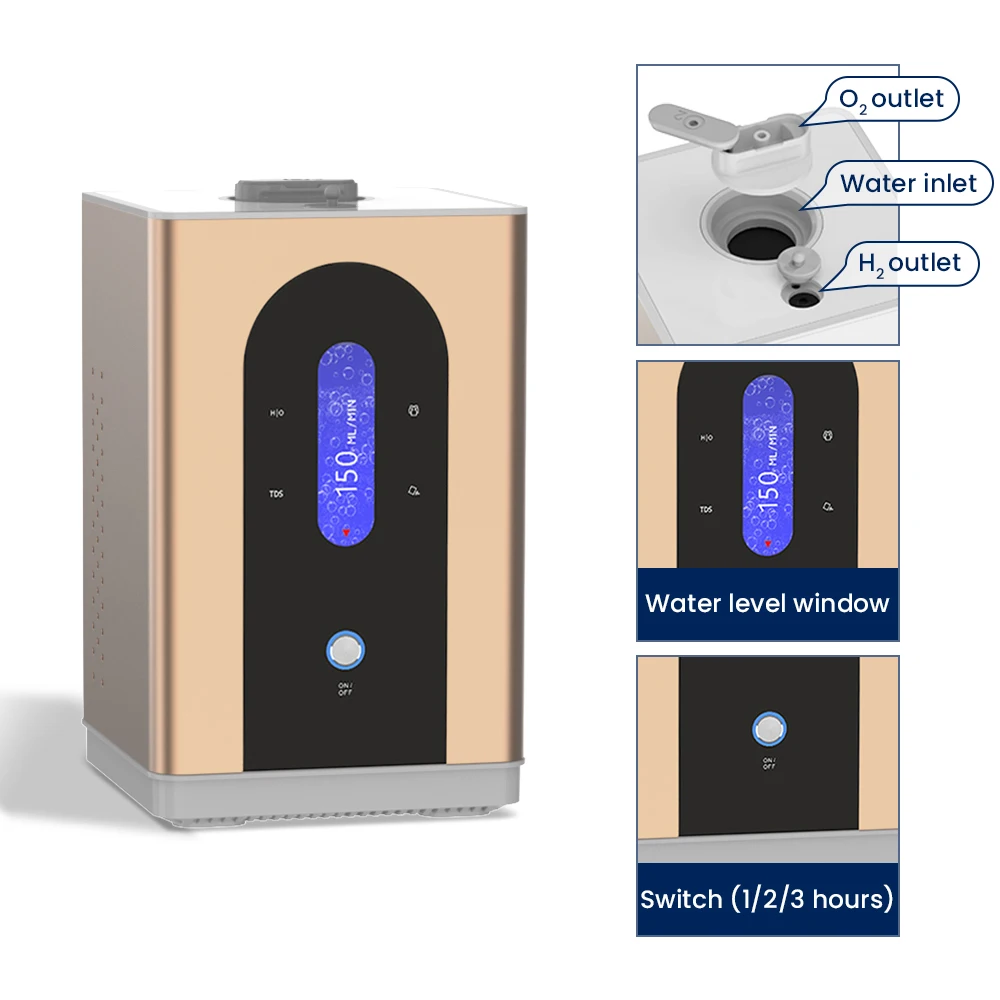 Cawolo Hydrogen Inhalation Machine 150ml Hydrogen Gas Inhalation Device Multifunctional Hydrogen Absorption Generator
