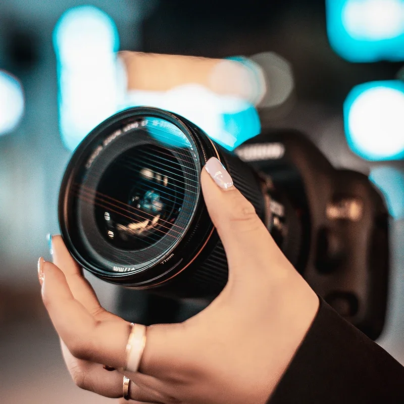 Filtre à stries arc-en-ciel, bleu, orange, rouge, pour appareil photo reflex numérique, spécial rayon, lumière brillante dans la nuit, 77mm 82mm