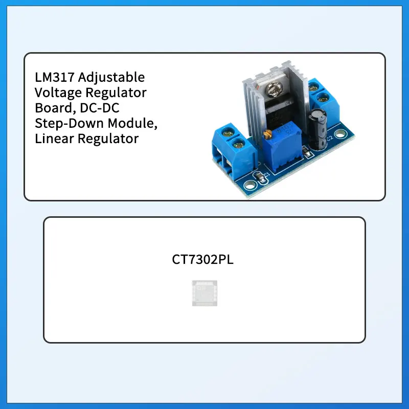 CT7302PL 768KHZ DSD512 DOP256 LM317 Adjustable Voltage Regulator Board, DC-DC Step-Down Module, Linear Regulator