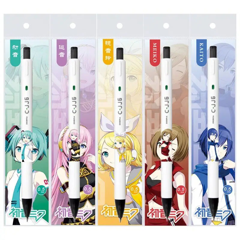 جديد Hatsune Miku 2D الرسوم المتحركة الطرفية امتحان الطالب أسئلة سوداء التجفيف السريع السلس الكرة الصحافة قلم محايد هدية عيد ميلاد