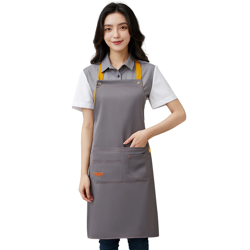 Professional Barber Beautician Apron Anti Water Fabric Unisex Waiter Barista Bartender Bib Smocks Restaurant Market Uniform Logo