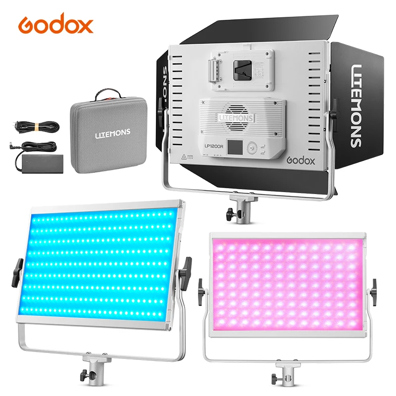 Godox LITEMONS LED Lights LP400R/Bi LP600R/Bi LP1200R/Bi Panel RGB Lamp/ Bi-coclor Bersions for Live Streaming with App Control