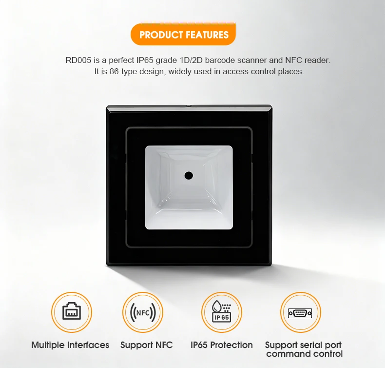 RAKINDA RD005 IP65 Grade RFID Access Control WIFI Wireless Door Access Control System Card QR CODE SCANNER IC CARD READER