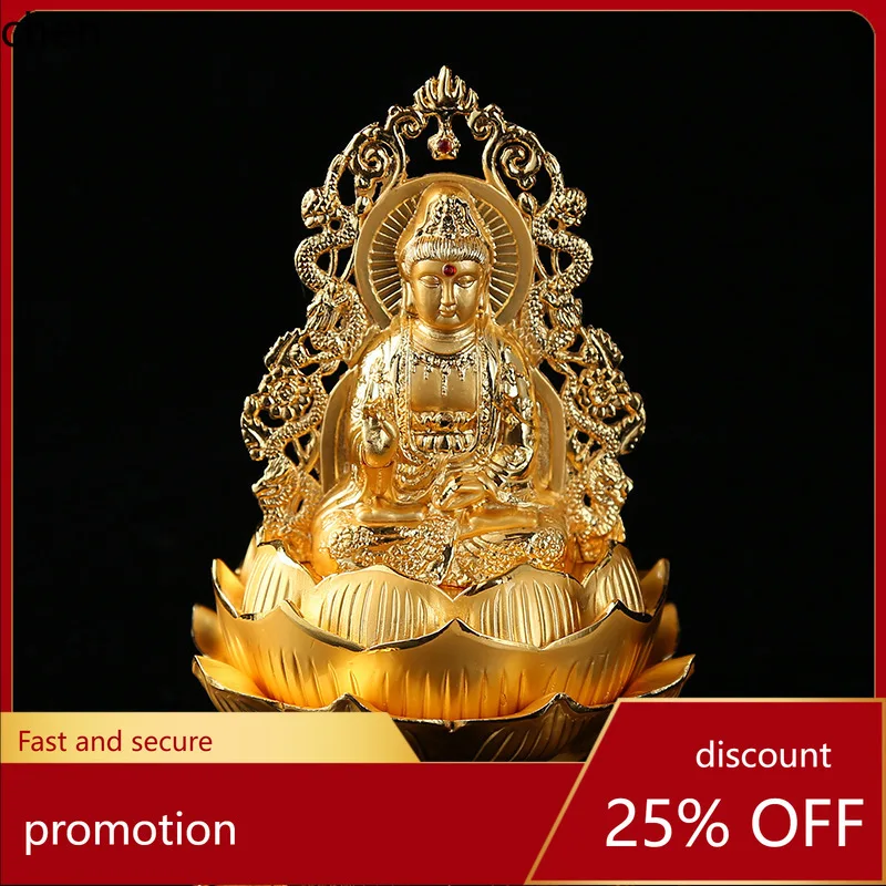 

CZ Creative Maitreya Buddha Guanyin Lotus Base Car Ornament Interior Decoration Supplies for Peace, Fortune, and Zen