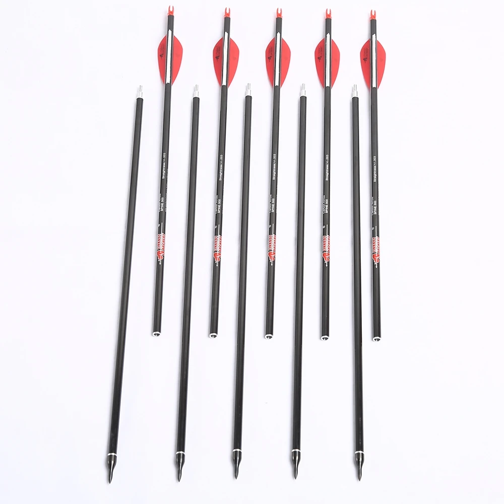 

Take Down Carbon Arrow for Pocket Archery, Hunting Compound Recurve Bow, 6Set, SP500