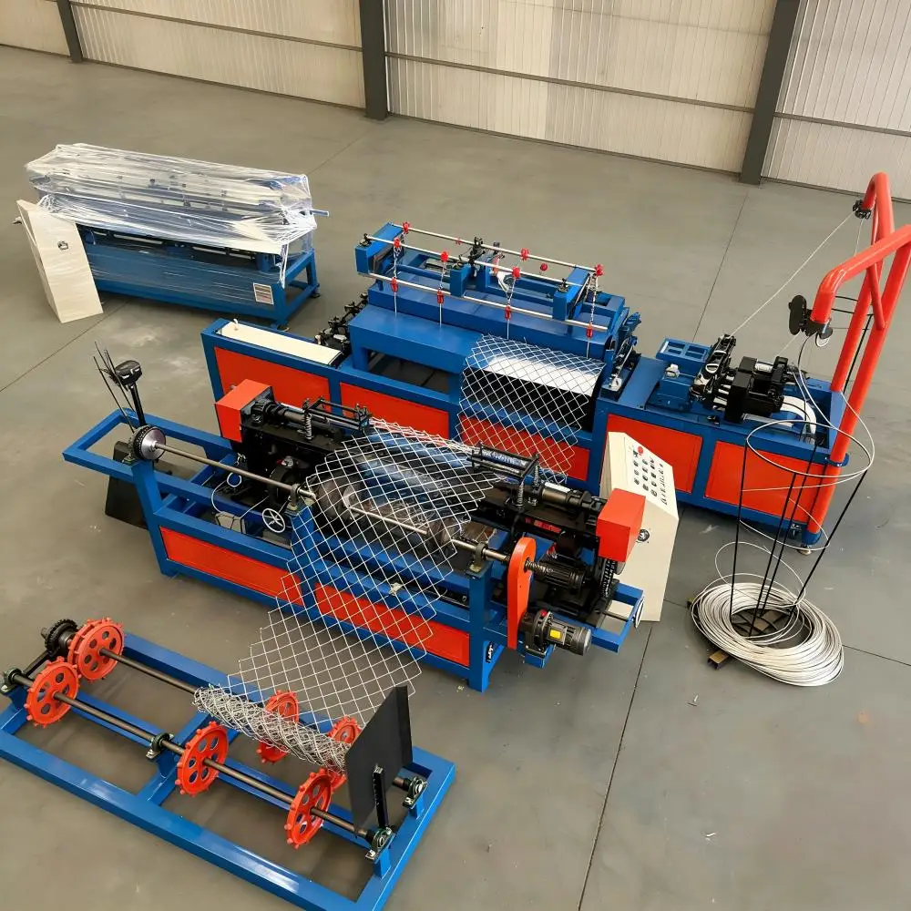 Chain Link Mesh Machine Multiple Models Optional Factory Wholesale Stainless Steel PVC Wire Mesh Weaving Equipment