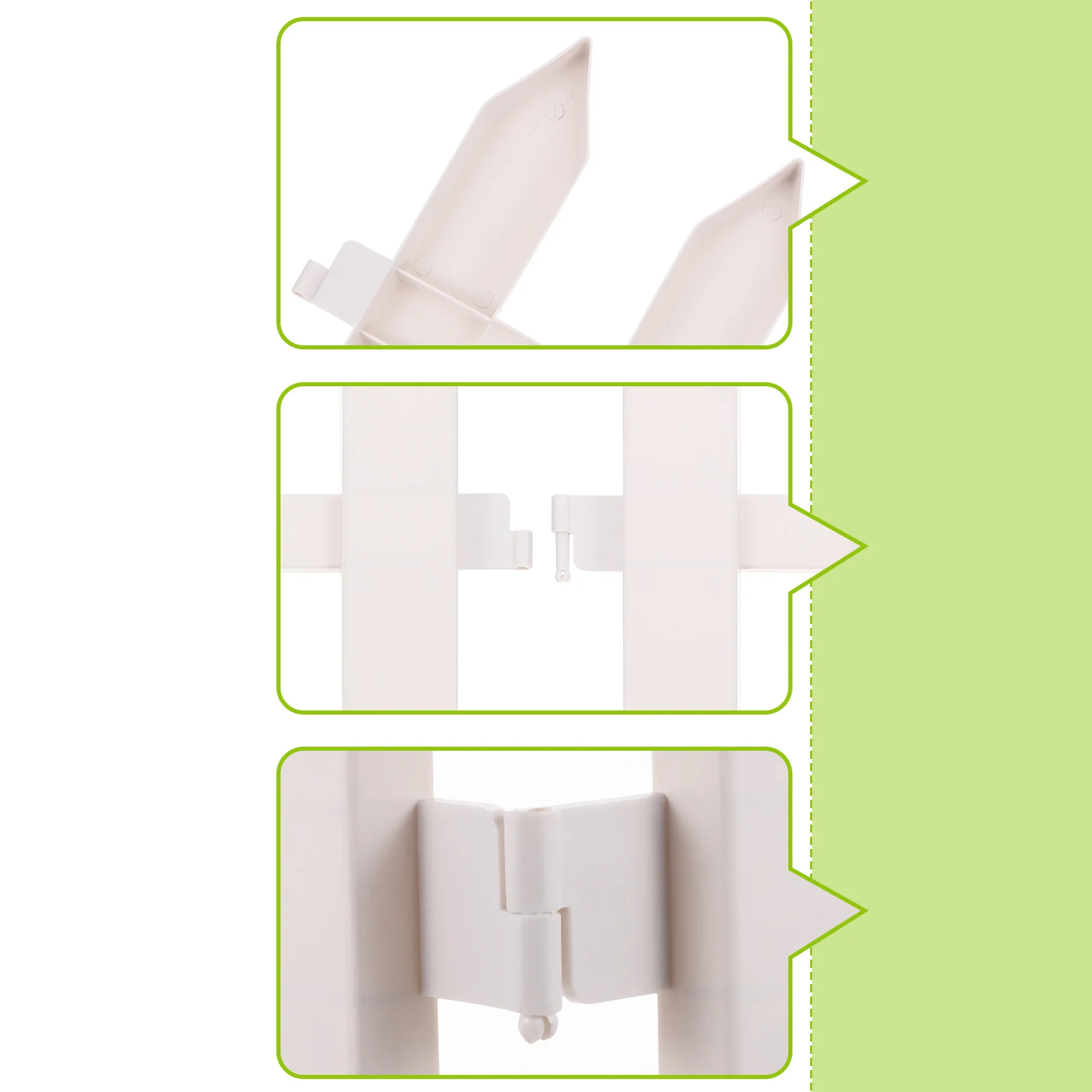 

2Pcs Premium Plastic Garden Fence White Modern Picket for Outdoor Use Lawn Protection Patio Border Landscape Decoration Fencing