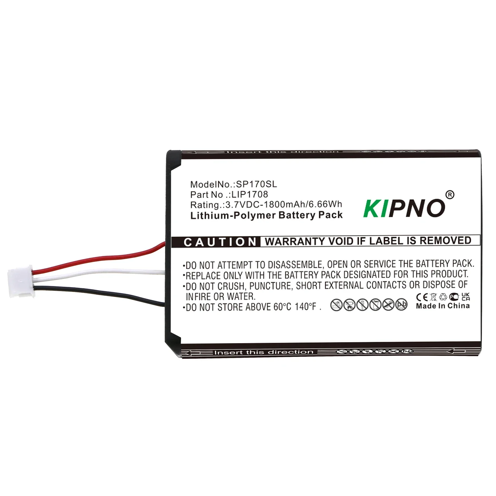 

KIPNO 3.7V 6.66Wh For Sony PlayStation 5 PS5 DualSense CFI-ZCT1W Wireless Controller Replacement Battery LIP1708