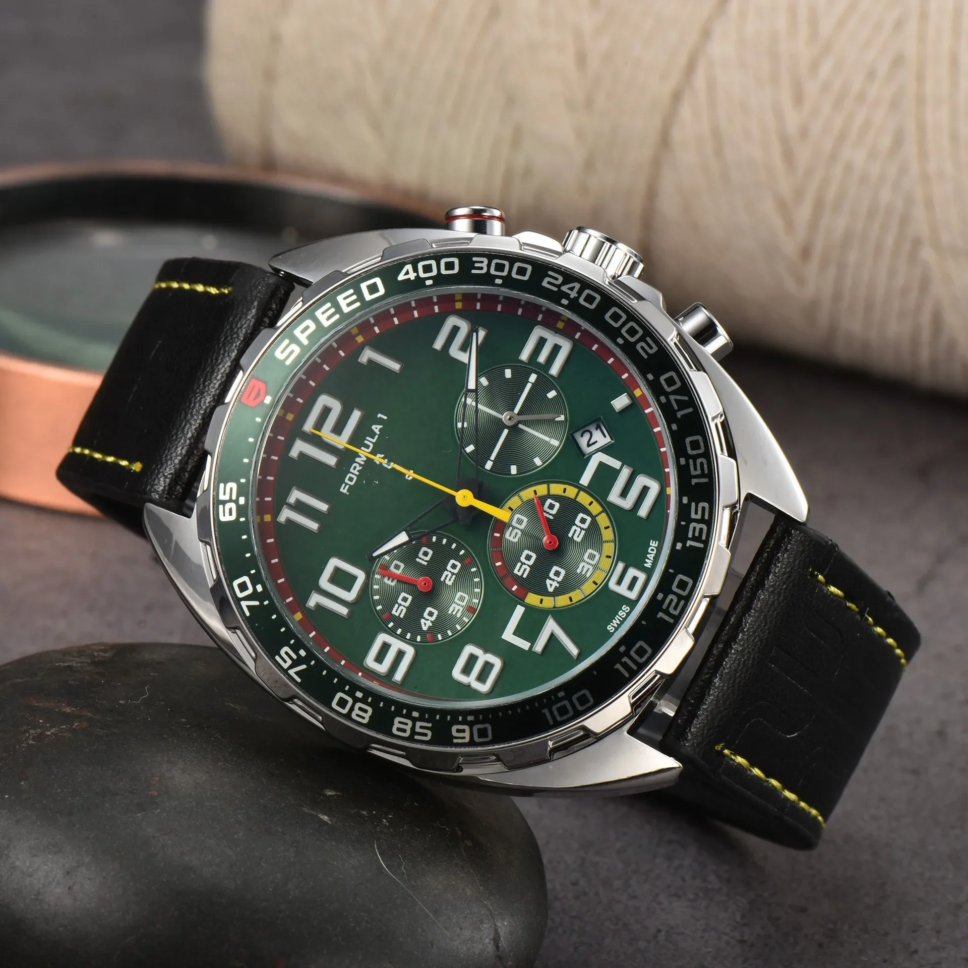 Business Quartz Watch Six Hands Full Function Timer Wish West Iron Hot Sale Brand Name None( AE Stock) Origin