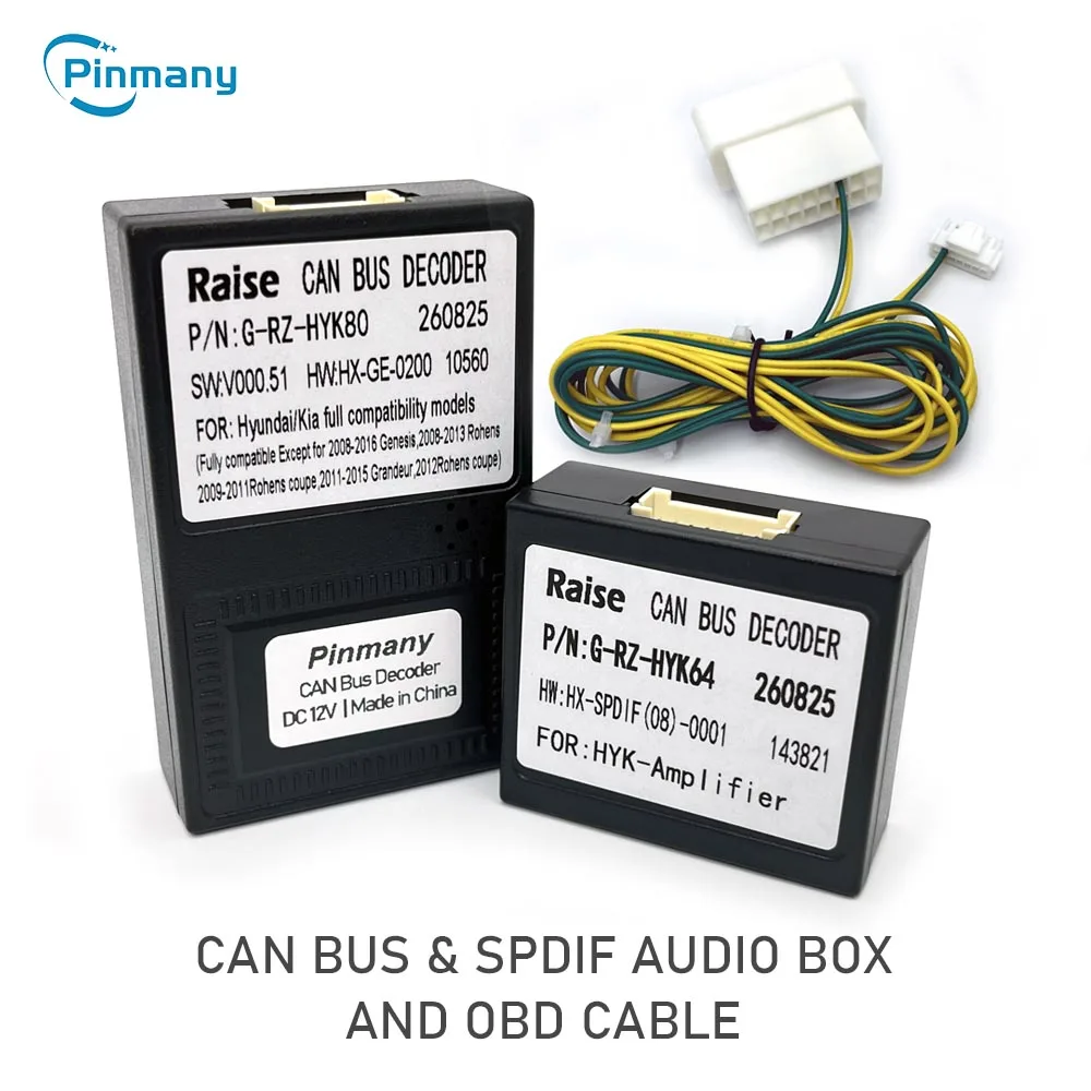 RAISE G-RZ-HYK80 Android Car Radio Dual CAN Bus Decoder For Hyundai & KIA Models with SPDIF Audio Power Amplifier