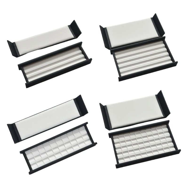 N0PE Stylish Travel Friendly Holder Box Set With 8 Slots For Secure Storage Of Stones And Fine Jewelry