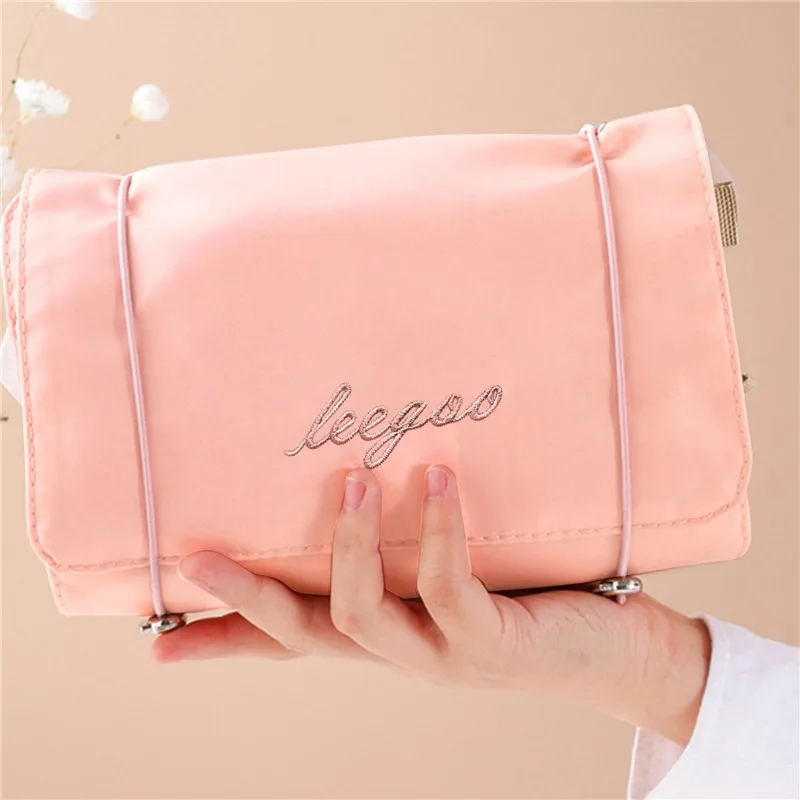 Women Travel Makeup Bag Women Mesh Makeup Box Bag Brush Lipstick Box Toiletries Organizer Women Cosmetic Bag Waterproof