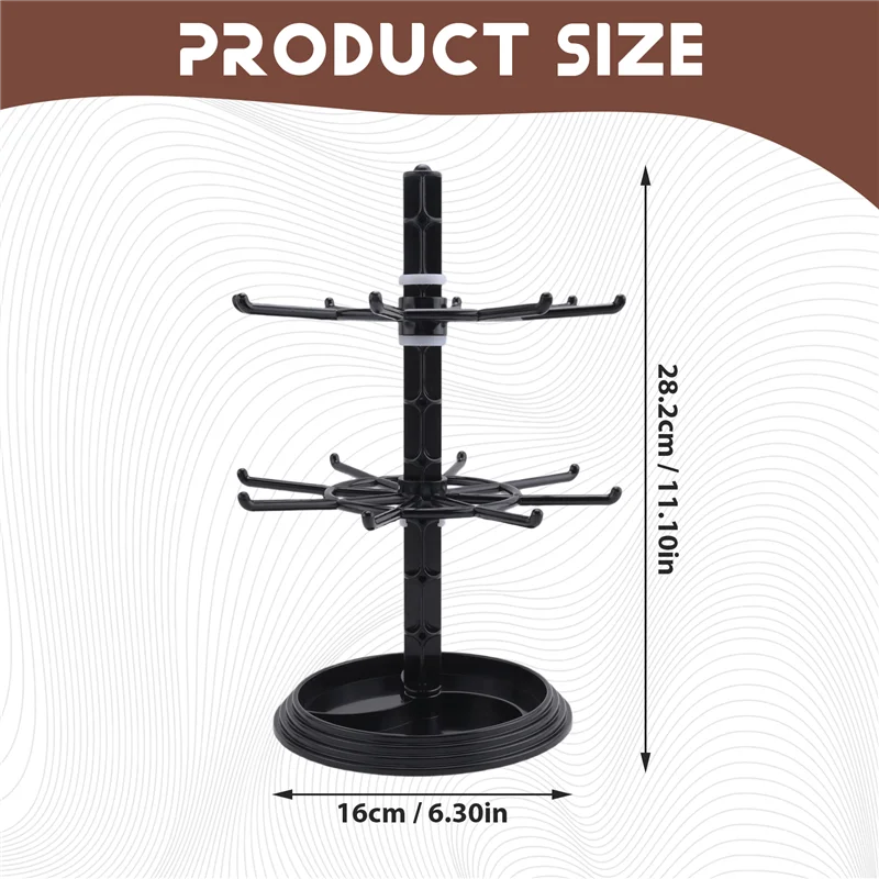 F-T Sieraden Organizer 2-laags Roterende Sieraden Display Stand Draaiende Ketting Toren Opbergrek Voor Oorbellen Horloge Showcase Dur